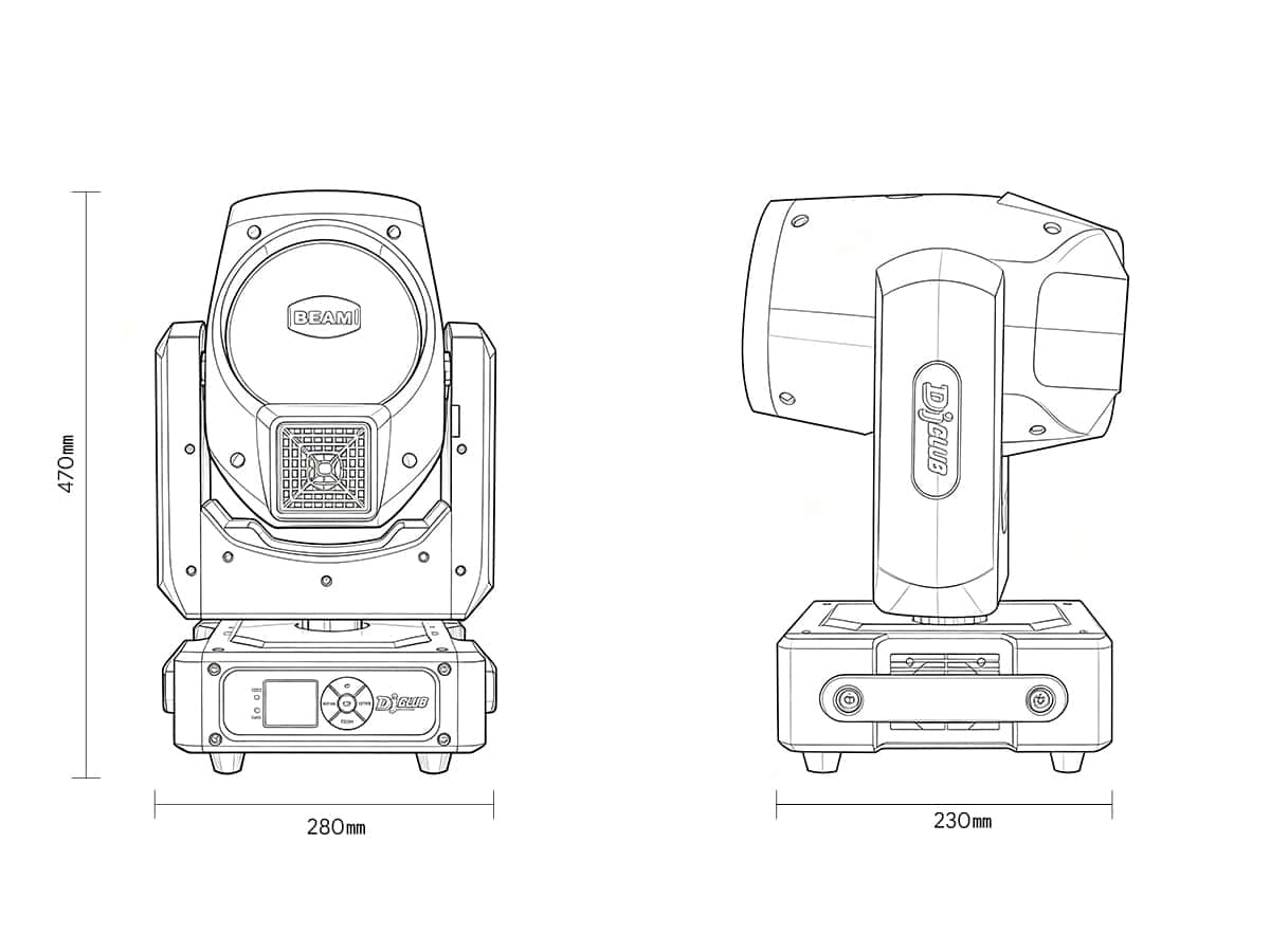 Mini 230W Ultra Bright Moving Head Light