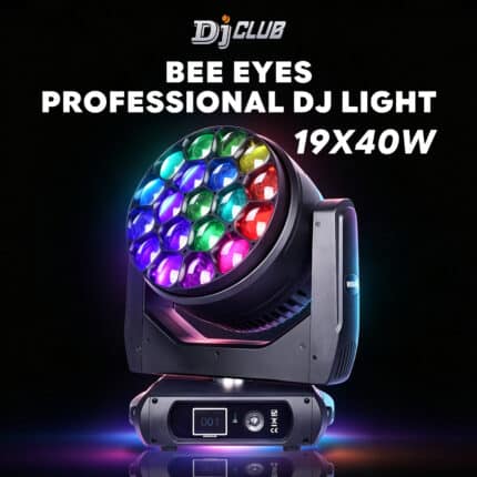 DJClub 19x40W Big Bees Eyes Moving Head Light - RGBW Mixing + Dynamic Effect for Professional Stages