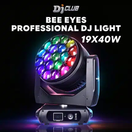 DJClub 19x40W Big Bees Eyes Moving Head Light - RGBW Mixing + Dynamic Effect for Professional Stages