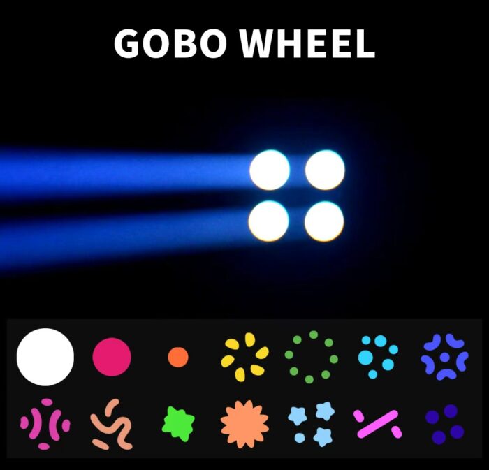 DJClub 2PCS 120W Beam Spot Moving Head Lights - 18 Rotating Prisms + Rainbow Effect for Disco Nightclubs - Image 6