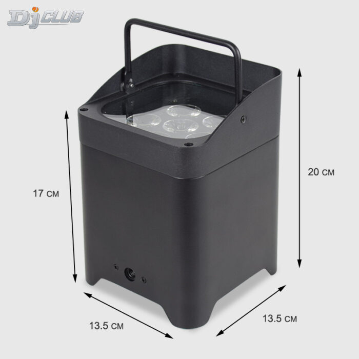 DJClub Rechargeable LED PAR Light - Portable Wireless for Outdoor Events & Pop-Up Shows - Image 3