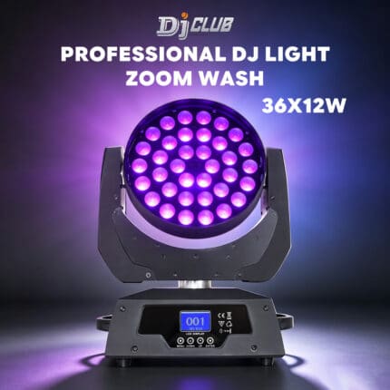 DJClub 36x18W Moving Head Light RGBWA Zoom & Wash+UV for DJ Nightclub Wedding
