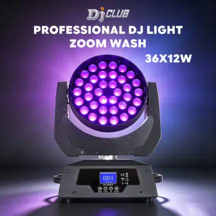DJClub 36x18W Moving Head Light RGBWA Zoom & Wash+UV for DJ Nightclub Wedding