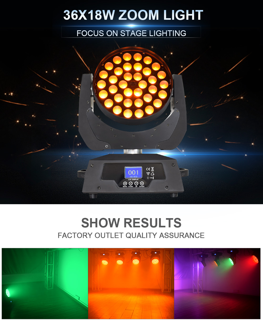 36x18W Moving Head Light