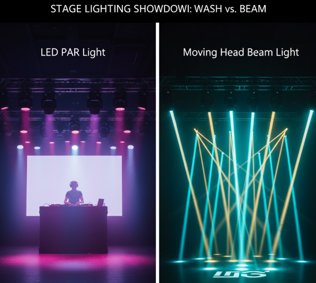 LED PAR Light vs. Moving Head Beam Light