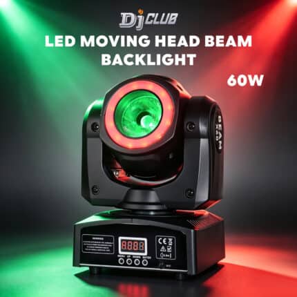 DJClub Lyre Beam Hybrid Moving Head 60W Dj Lights With Rgbw 4In1 Led Dmx Control Beam Lights For Disco Parties