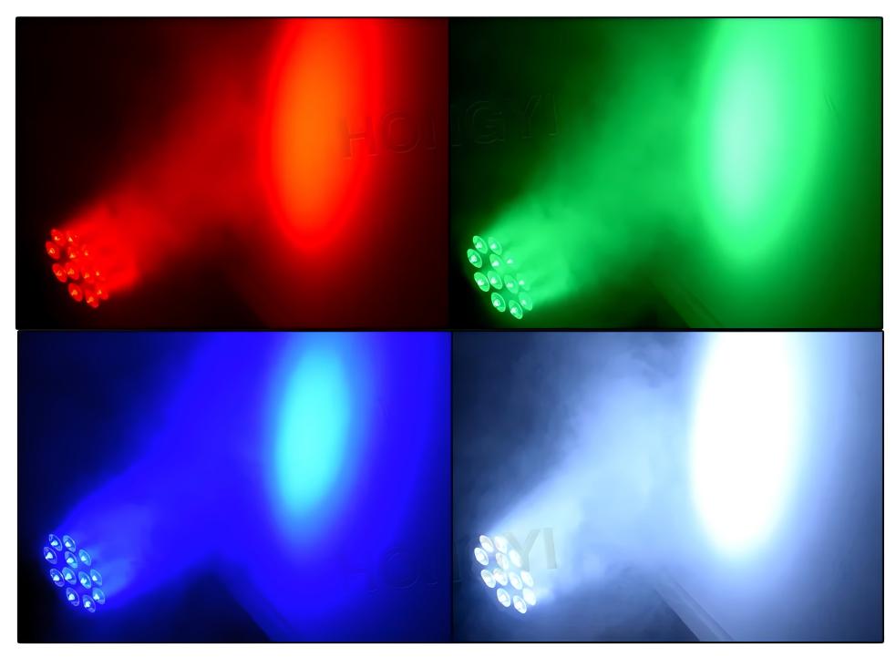 LED FLat Par 12x12W RGBW Wash Light