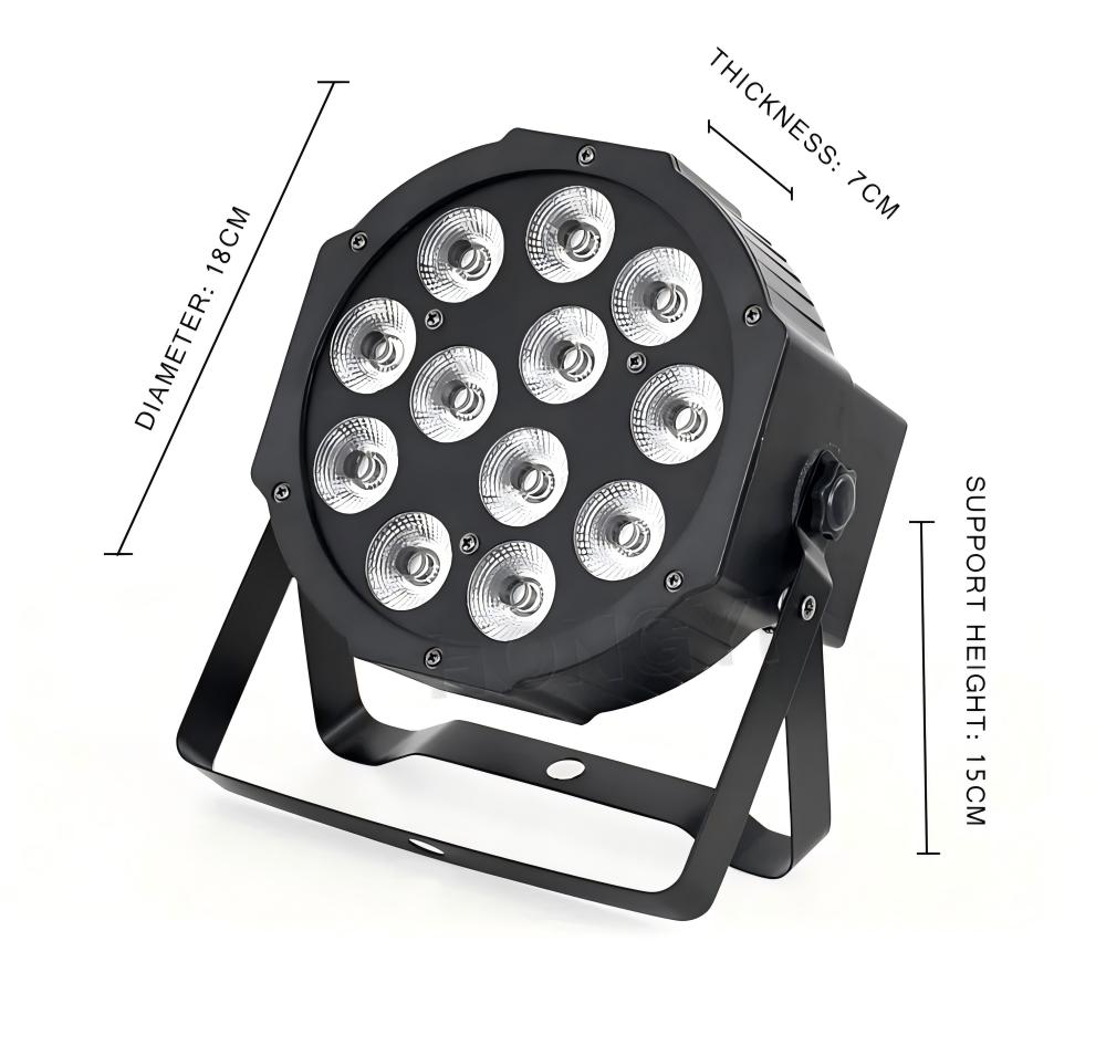 LED FLat Par 12x12W RGBW Wash Light