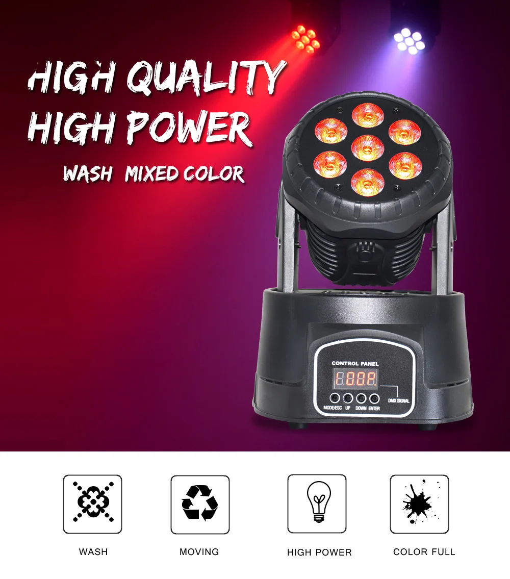 Led Mini Wash 7X12W Moving Head Light