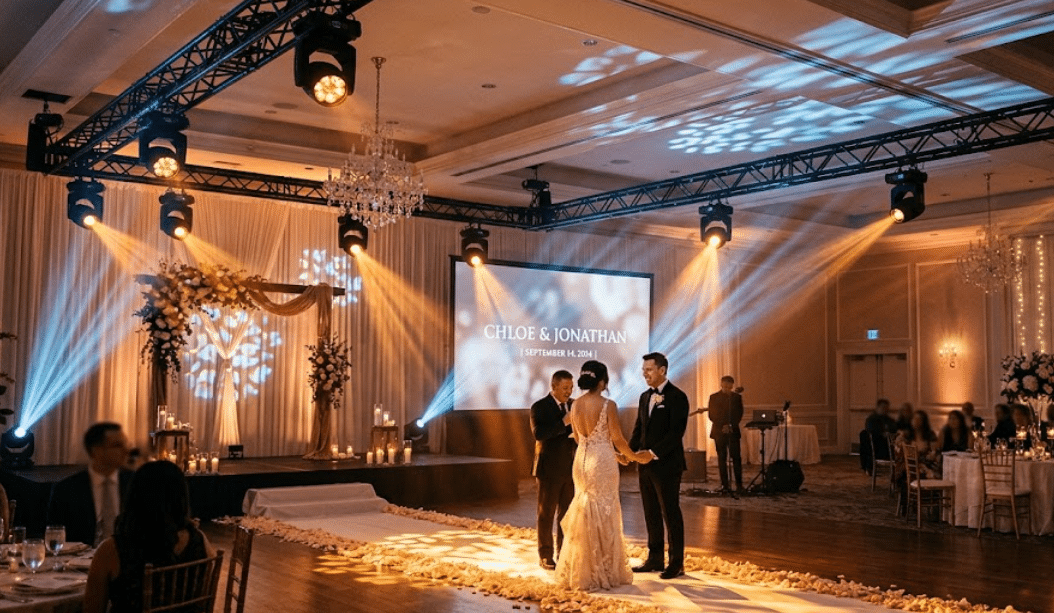High-Brightness Silent Moving Head Lights for Indoor Weddings
