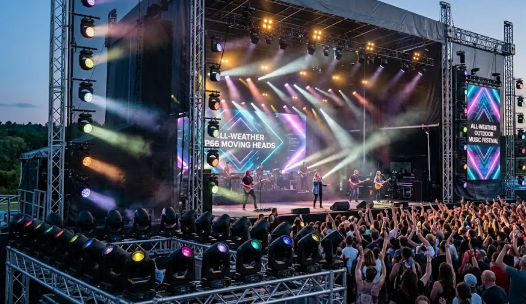 All-Weather IP66 Moving Heads for Outdoor Music Festivals