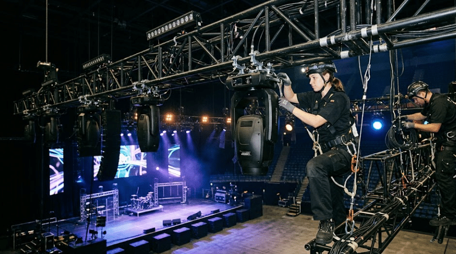 Professional Stage Moving Head Light Installation